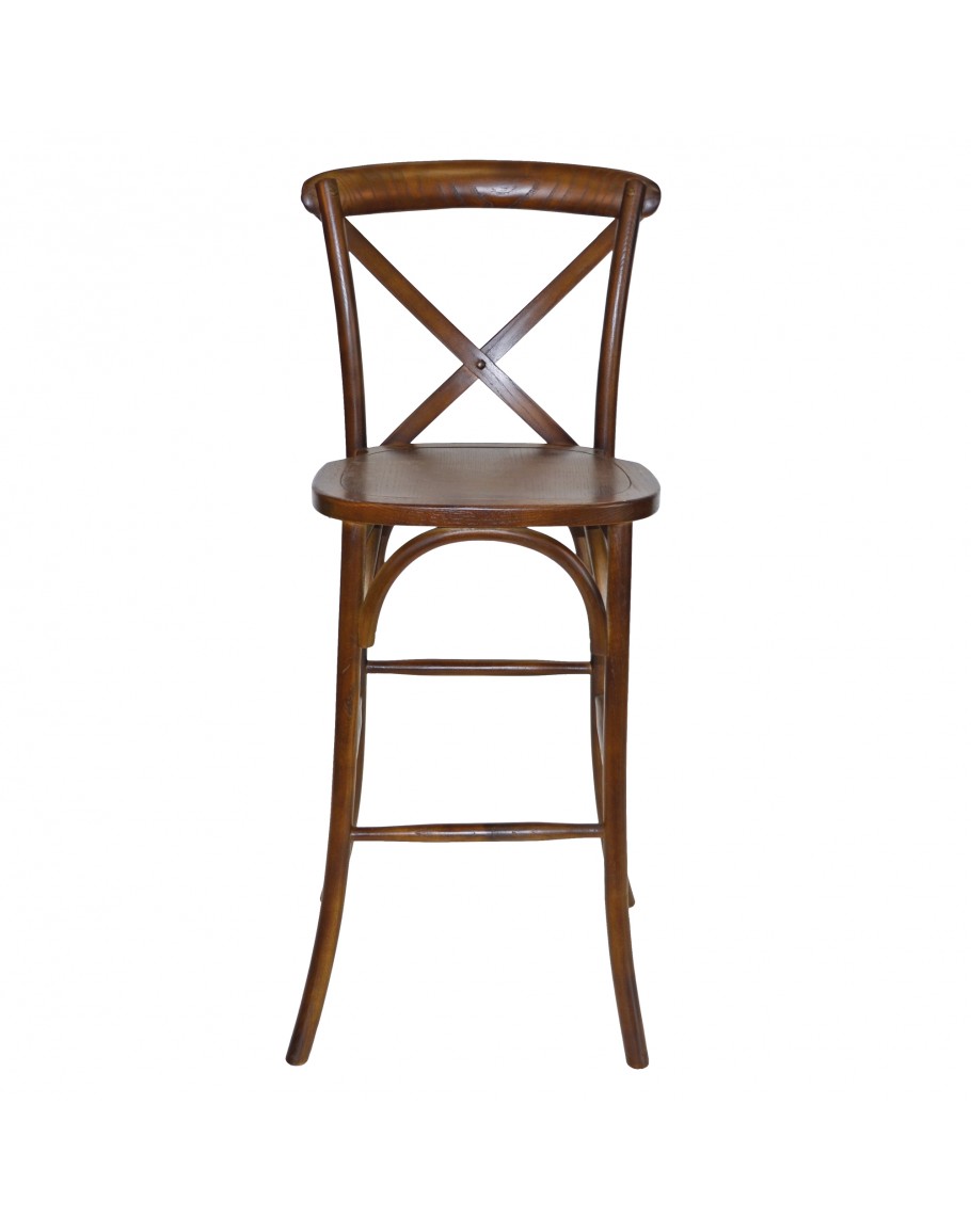 Lucca XBack Wood Bar Chair, Antique